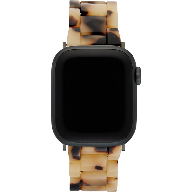 Apple Watch Band Universal Fit, Black Hardware & Blonde Tortoise