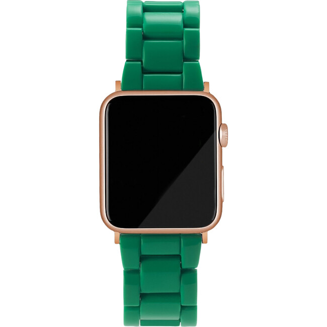 Apple Watch Band Universal Fit, Rose Gold Hardware & Bright Green