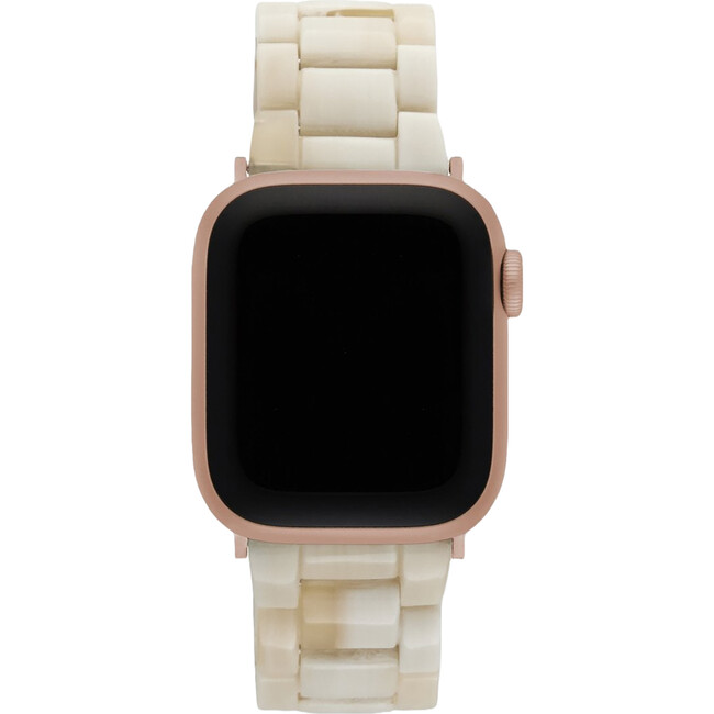 Apple Watch Band Universal Fit, Rose Gold Hardware & Alabaster