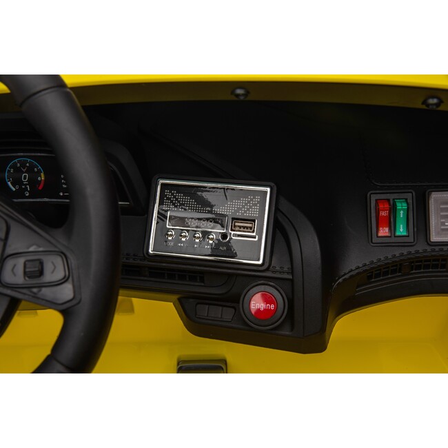 24V Chevrolet Corvette C8 2-Seater Ride on Yellow - Ride-Ons - 2