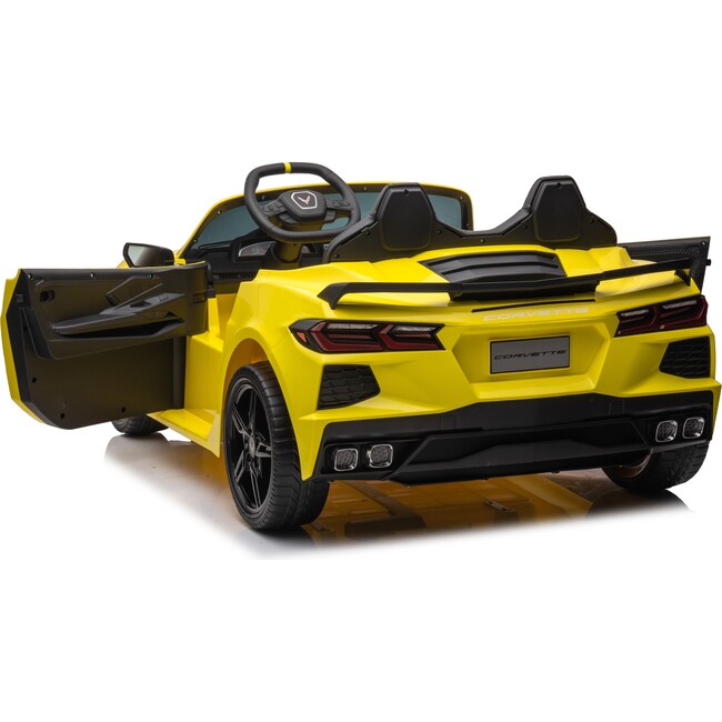 24V Chevrolet Corvette C8 2-Seater Ride on Yellow - Ride-Ons - 5