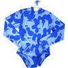 Riley Print Long Sleeve OnePiece Swimsuit, Blue Ladies - One Pieces - 1 - thumbnail