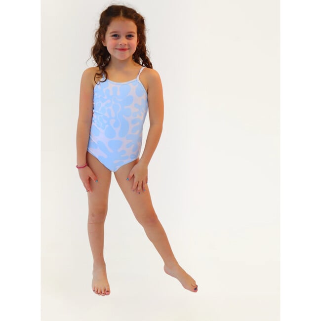 Nell Abstract Print OnePiece Swimsuit, Blue - One Pieces - 3