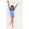 Riley Print Long Sleeve OnePiece Swimsuit, Blue Ladies - One Pieces - 4