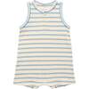 Lachlan Romper, Dusty Blue Stripe - Rompers - 1 - thumbnail