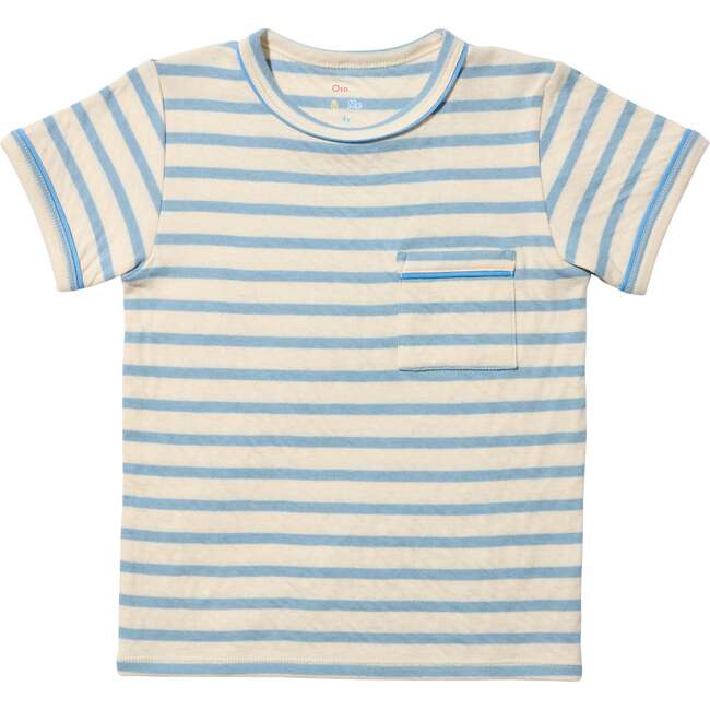 Willie T-Shirt, Dusty Blue Stripe