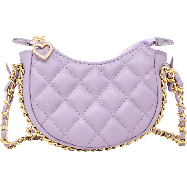 Tiny Quilted Chain Wrapped Hobo Bag, Purple - Zomi Gems Bags | Maisonette