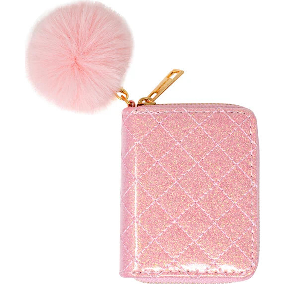 Sparkle Quilted Wallet, Pink Lemonade