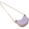 Tiny Quilted Chain Wrapped Hobo Bag, Purple - Bags - 2