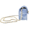 Tie-Dye Quilted Denim Handbag, Blue - Bags - 2