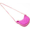 Tiny Quilted Chain Wrapped Hobo Bag, Hot Pink - Bags - 3