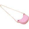 Tiny Quilted Chain Wrapped Hobo Bag, Pink - Bags - 3