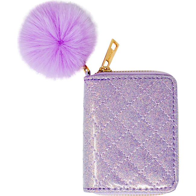 Sparkle Quilted Wallet, Baby Purple