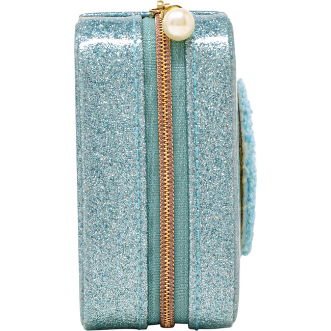 Happy Face Sparkle Jewelry Box, Teal - Bags - 2