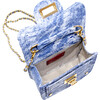 Tie-Dye Quilted Denim Handbag, Blue - Bags - 4