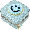 Happy Face Sparkle Jewelry Box, Teal - Bags - 3