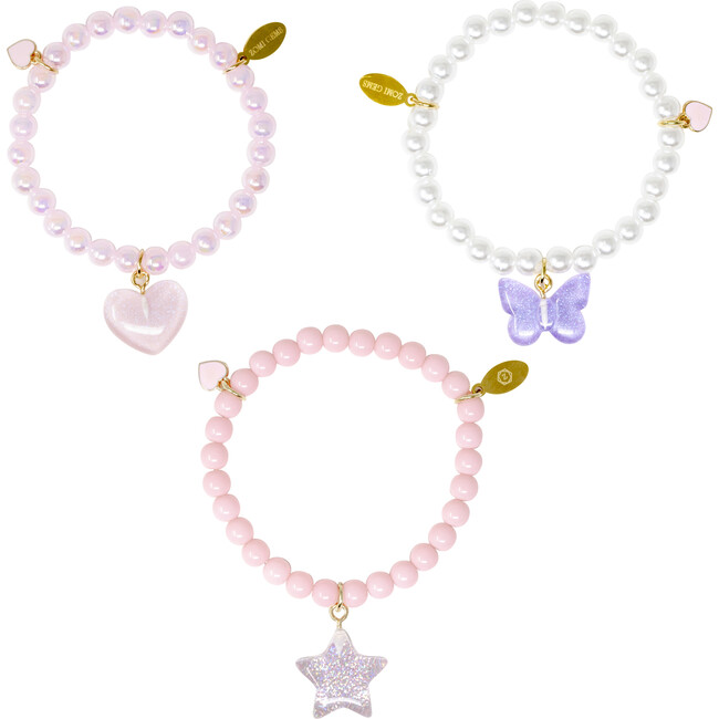 Butterfly Star & Heart Bracelet Set