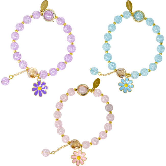 Daisy Crystal Bead Bracelet Set