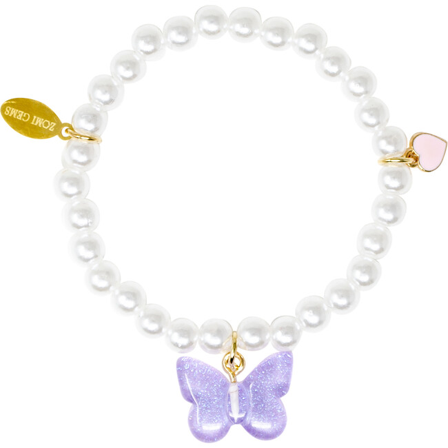 Butterfly Bead Bracelet, Purple