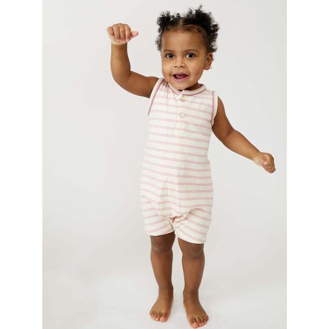 Lachlan Romper, Petal Stripe - Rompers - 2