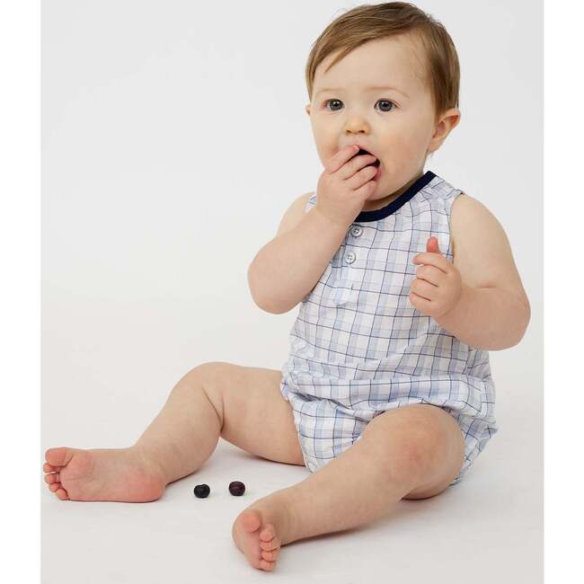 Finn Bubble, French Check - Rompers - 2