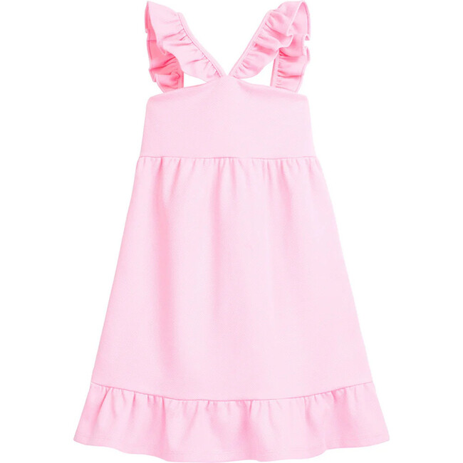 Soho V-Neck Sleeveless Ruffle Strap Dress, Bubblegum