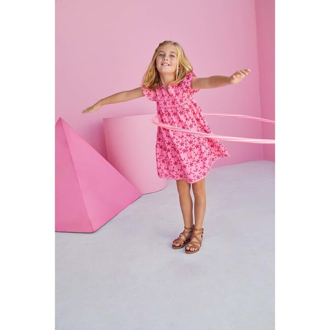 Positano Dress, Pink Eyelet - Dresses - 2