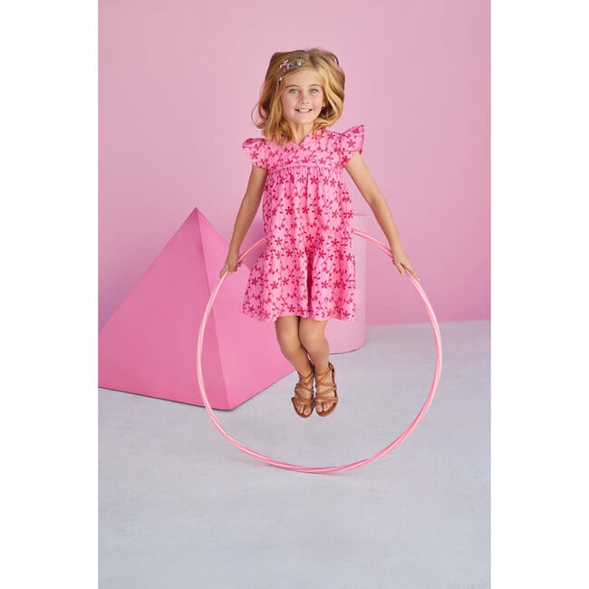 Positano Dress, Pink Eyelet - Dresses - 3