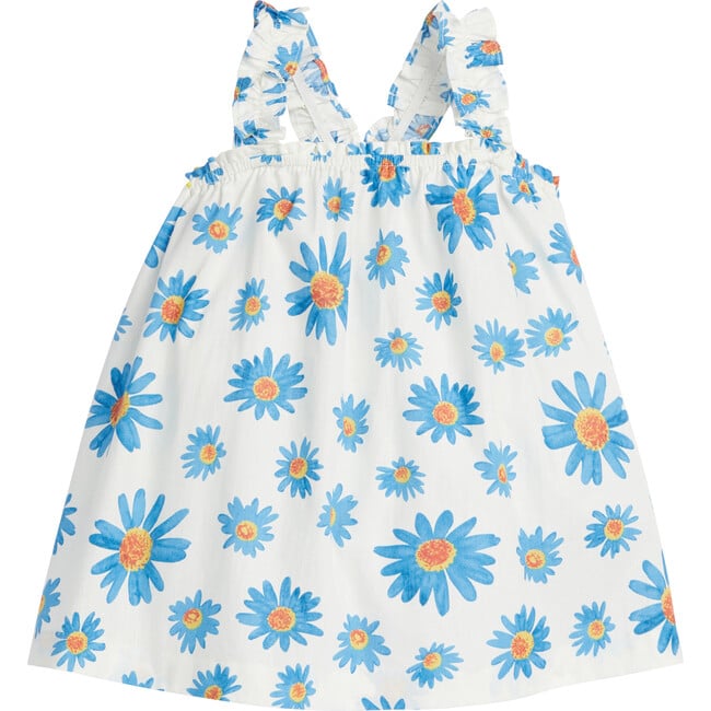 Michaela Floral Print Ruffled Strap Top, Fenwick Blue