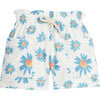 Cinched Waist Patch Pocket Drawstring Shorts, Fenwick Blue - Shorts - 1 - thumbnail