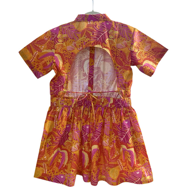 Tango Tropics Print Cotton Playsuit, Orange - Rompers - 2