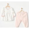 Duck Ruffle Outfit, White - Mixed Apparel Set - 2