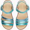 Siena Leather Sandals, Metallic Turquoise - Sandals - 1 - thumbnail