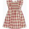 Blanca Smock Dress, Red Check - Dresses - 1 - thumbnail