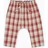 Alex Baby Trousers, Red Check - Pants - 1 - thumbnail
