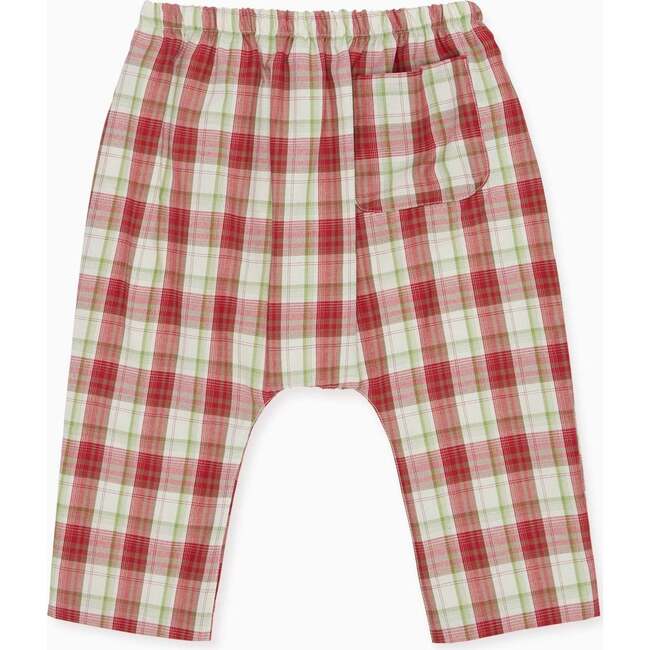 Alex Baby Trousers, Red Check - Pants - 3