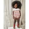 Gloria Baby Girl Romper, Red Check - Rompers - 2