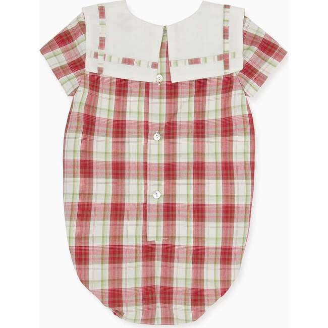 Gloria Baby Girl Romper, Red Check - Rompers - 4
