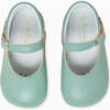 Leather Baby Mary Jane Shoes, Pale Green - Mary Janes - 1 - thumbnail