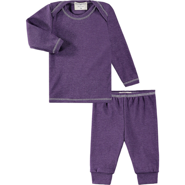 Toddler Rib L/S Lap Tee + Legging Set, Purple