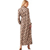 Women's Skyler Leopard Print Banded Long Robe, Chai - Robes - 3