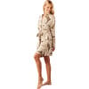 Women's Meadow Leaf Print Classic Short, Fern - Robes - 2