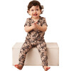 Viv Kids Leopard Print Short Sleeve T-Shirt & Leggings Set, Chai - Two Pieces - 1 - thumbnail