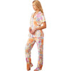 Women's Elsa Floral Print Short Sleeve PJ Set, Dreamscape - Pajamas - 2
