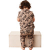 Viv Kids Leopard Print Short Sleeve T-Shirt & Leggings Set, Chai - Two Pieces - 3