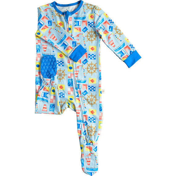 Double Zip Footed One Piece PJ, Regatta - Footie Pajamas - 2