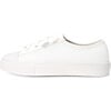 Mabel Glitter Leather Lace Sneakers, White - Sneakers - 1 - thumbnail