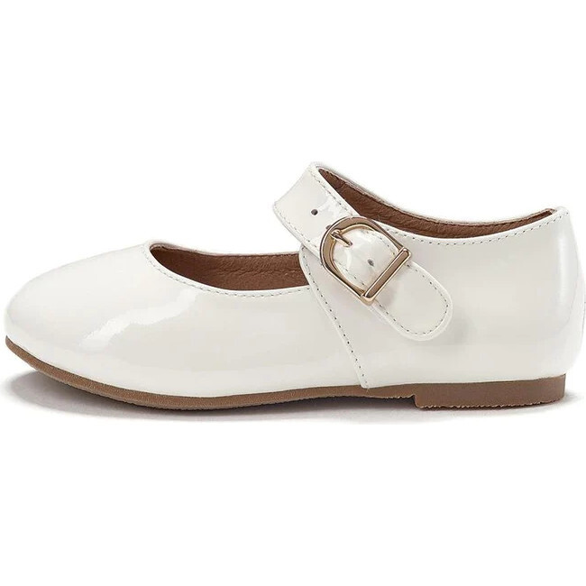Juni 2.0 Leather Round-Toe Mary Janes, White - Mary Janes - 1