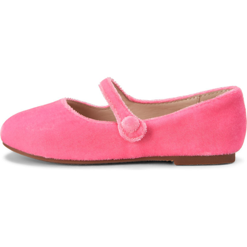 Elin Plush Velvet Pointed-Toe Mary Janes, Pink - Mary Janes - 1