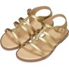Effie Leather Buckled Strap Sandals, Gold - Sandals - 2
